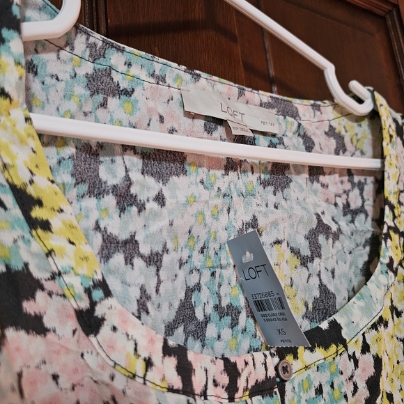 Loft Garden Smocked Cuff Square Neck Blouse - Picture 6 of 11